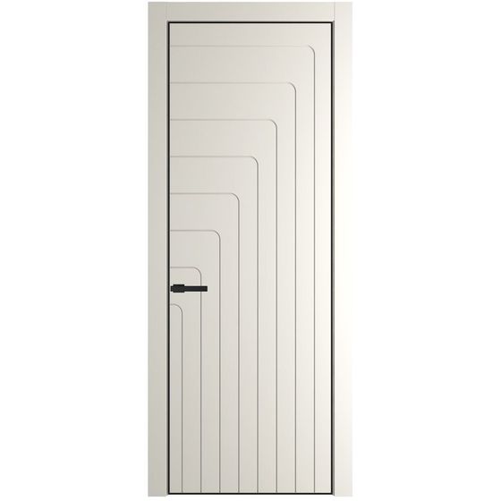 Фото межкомнатной двери эмаль Profil Doors 10PE перламутр белый глухая кромка чёрная