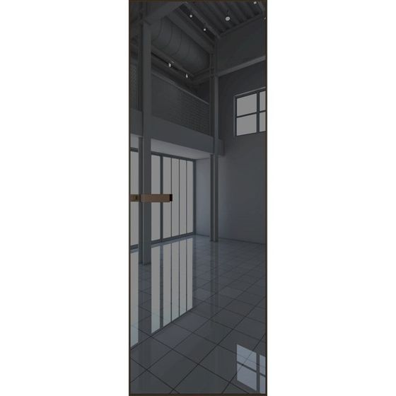 Скрытая алюминиевая дверь Invisible 1AGN зеркало grey