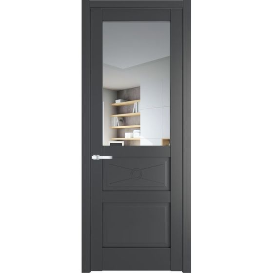Межкомнатная дверь эмаль Profil Doors 1.5.2PM графит остеклённая