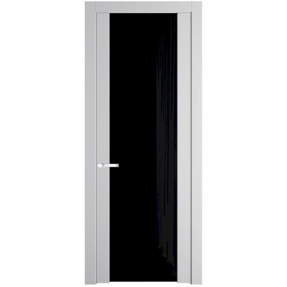 Фото межкомнатной двери эмаль Profil Doors 1.13P крем вайт стекло чёрный триплекс