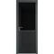 Алюминиевая дверь 15AG серая ночь стекло чёрный триплекс