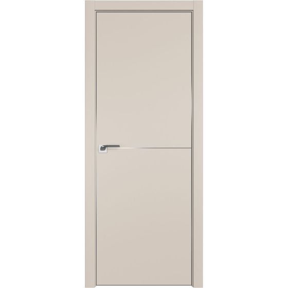 Межкомнатная дверь unilack Profil Doors 112E санд с алюминиевым молдингом