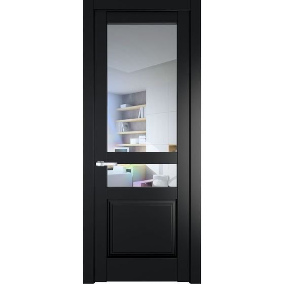 Межкомнатная дверь эмаль Profil Doors 4.5.4PD блэк остеклённая