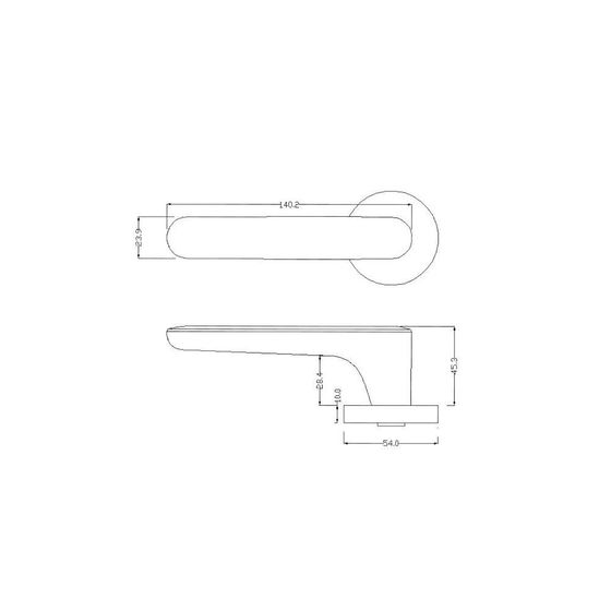 Дверная ручка ELLIPSE ZR MAB бронза французская