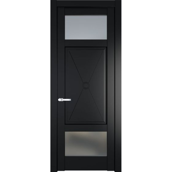 Межкомнатная дверь эмаль Profil Doors 1.3.2PM блэк остеклённая