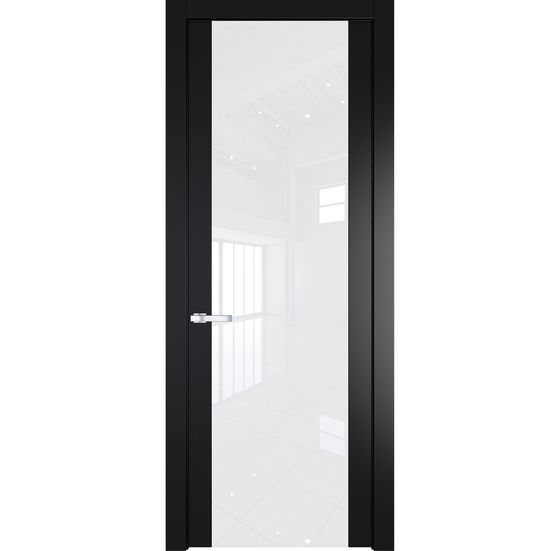 Межкомнатная дверь эмаль Profil Doors 1.7P блэк стекло лак классик
