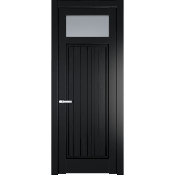 Межкомнатная дверь эмаль Profil Doors 3.3.2PM блэк остеклённая