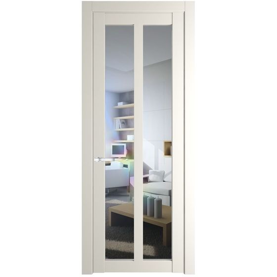 Межкомнатная дверь эмаль Profil Doors 2.7.2PD перламутр белый стекло прозрачное