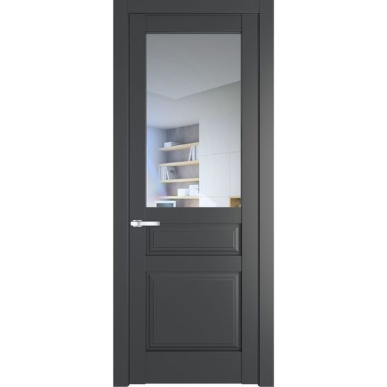 Межкомнатная дверь эмаль Profil Doors 4.5.3PD графит остеклённая