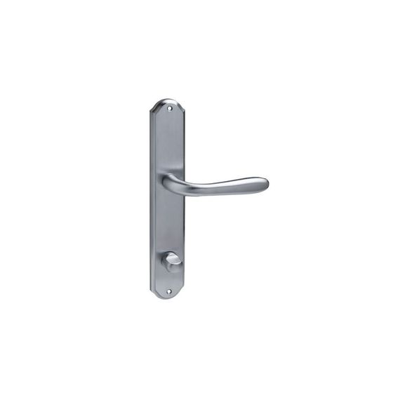 Дверная ручка Comit Profil Doors Goccia на планке PL02 хром матовый с завёрткой