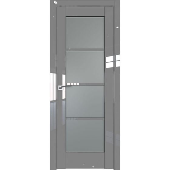 Межкомнатная дверь глянцевая Profil Doors 119L грей люкс остеклённая