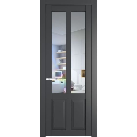 Межкомнатная дверь эмаль Profil Doors 2.8.2PD графит остеклённая