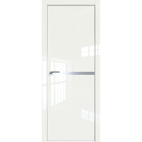 Межкомнатная дверь глянцевая Profil Doors 11LK дарквайт люкс с алюминиевым молдингом