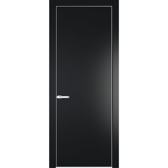Фото межкомнатной двери эмаль Profil Doors 1PE блэк глухая кромка матовая