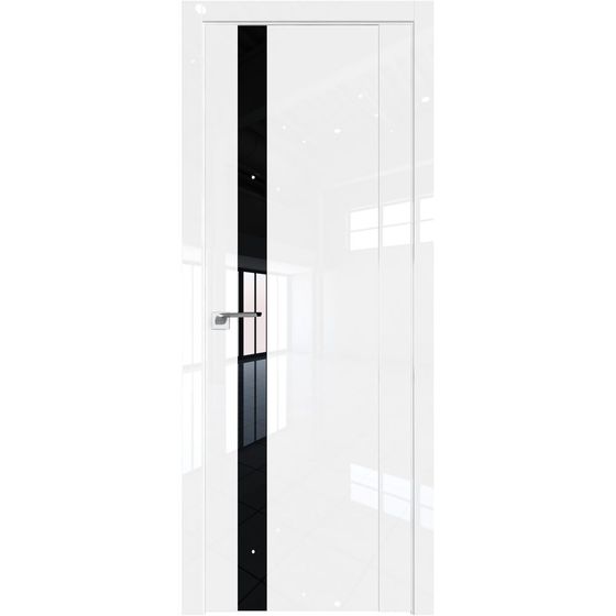 Межкомнатная дверь глянцевая Profil Doors 62L белый люкс остеклённая
