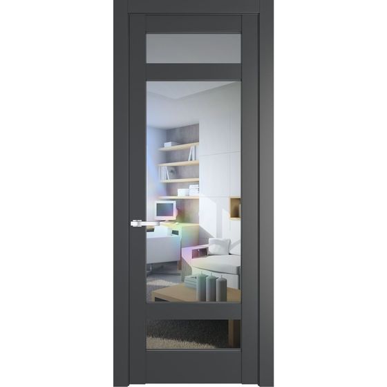 Межкомнатная дверь эмаль Profil Doors 4.3.2PD графит остеклённая