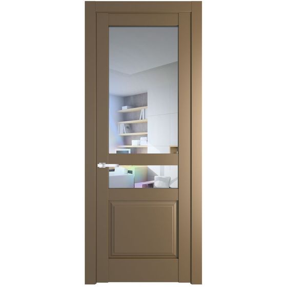 Межкомнатная дверь эмаль Profil Doors 4.5.4PD перламутр золото стекло прозрачное