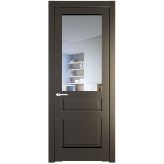 Межкомнатная дверь эмаль Profil Doors 3.5.3PD перламутр бронза стекло прозрачное