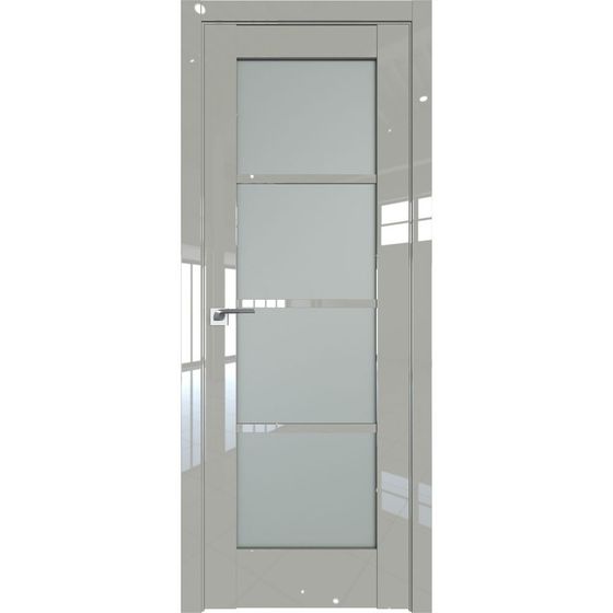 Межкомнатная дверь глянцевая Profil Doors 119L галька люкс остеклённая