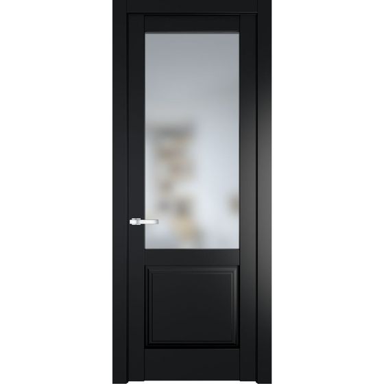Межкомнатная дверь эмаль Profil Doors 4.2.2PD блэк остеклённая