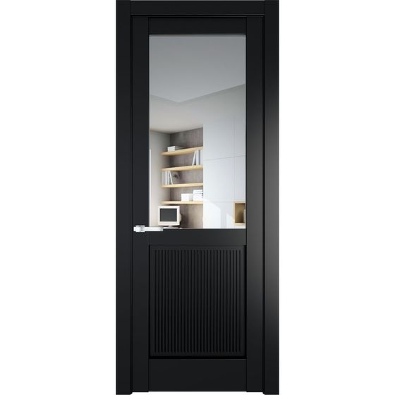 Межкомнатная дверь эмаль Profil Doors 2.2.2PM блэк остеклённая