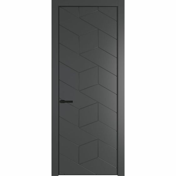 Фото межкомнатной двери эмаль Profil Doors 9PE графит глухая кромка чёрная