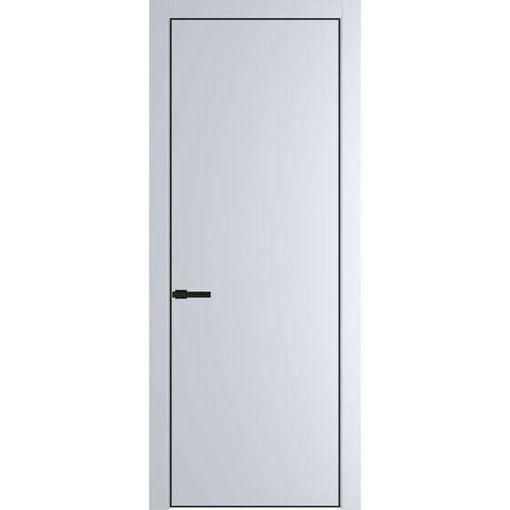 Фото межкомнатной двери эмаль Profil Doors 1PE вайт глухая кромка чёрная