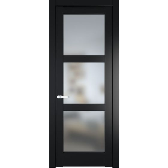 Межкомнатная дверь эмаль Profil Doors 4.6.2PD блэк остеклённая