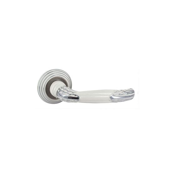 Фото дверной ручки FLAMINGO V204 ENAMEL - CHROME