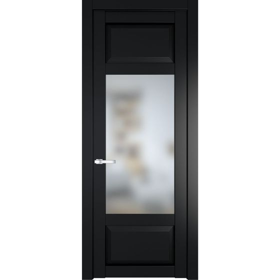 Межкомнатная дверь эмаль Profil Doors 2.3.3PD блэк остеклённая