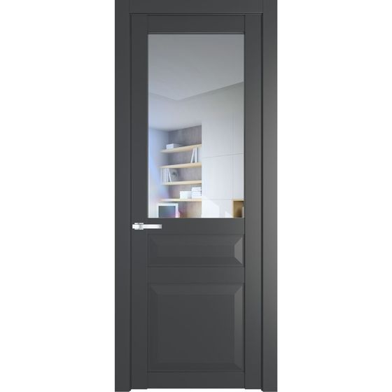 Межкомнатная дверь эмаль Profil Doors 1.5.3PD графит остеклённая