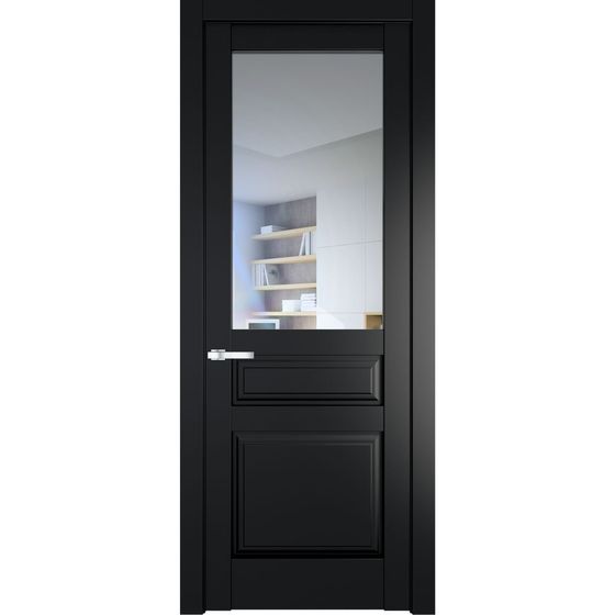 Межкомнатная дверь эмаль Profil Doors 4.5.3PD блэк остеклённая