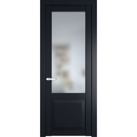 Межкомнатная дверь эмаль Profil Doors 1.2.2PD нэви блу остеклённая