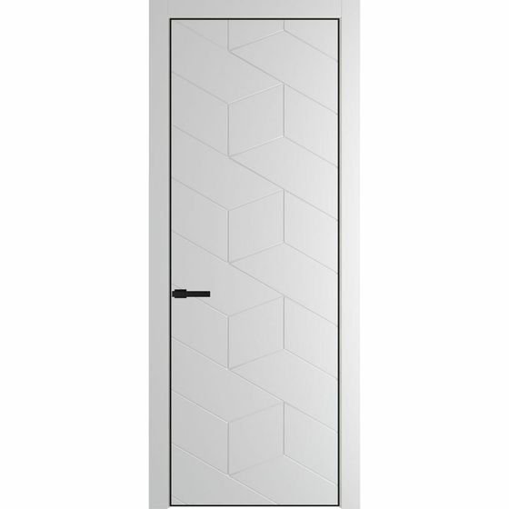 Фото межкомнатной двери эмаль Profil Doors 9PE крем вайт глухая кромка чёрная