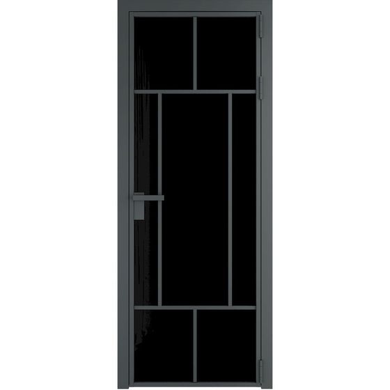 Алюминиевая дверь Profil Doors 10AG серая ночь остеклённая