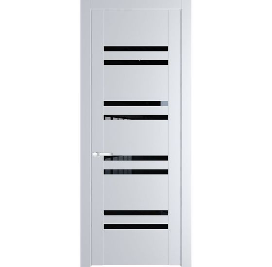 Межкомнатная дверь эмаль Profil Doors 1.6P вайт стекло чёрный триплекс