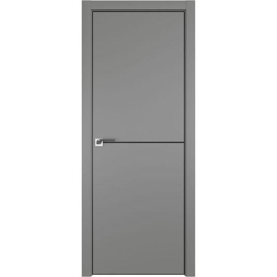 Межкомнатная дверь unilack Profil Doors 12E грей с алюминиевым молдингом