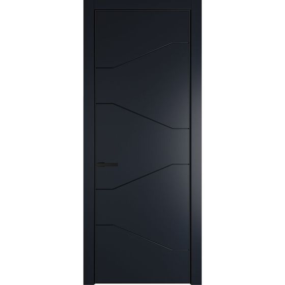 Фото межкомнатной двери эмаль Profil Doors 2PE нэви блу глухая кромка чёрная