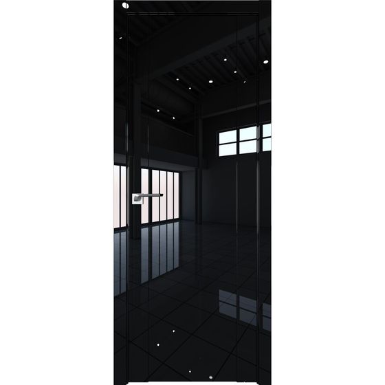 Межкомнатная дверь глянцевая Profil Doors 20L чёрный люкс глухая