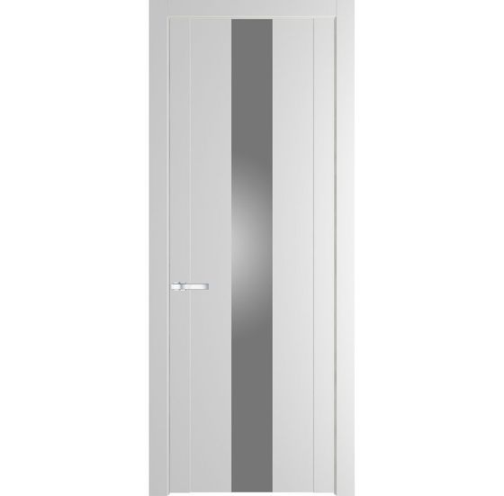 Межкомнатная дверь эмаль Profil Doors 1.9P крем вайт стекло серебро матлак