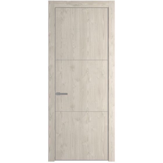 Межкомнатная дверь Profil Doors 13NA каштан светлый глухая профиль серебро