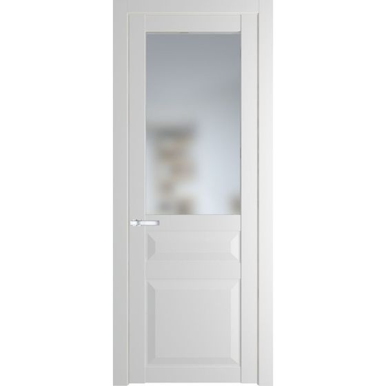Межкомнатная дверь эмаль Profil Doors 1.5.3PD крем вайт остеклённая