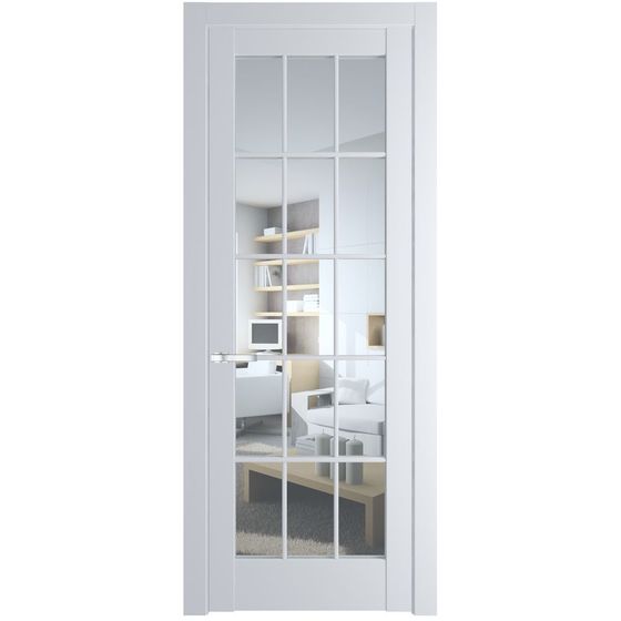 Межкомнатная дверь эмаль Profil Doors 3.1.2 (р.15) PD вайт стекло прозрачное