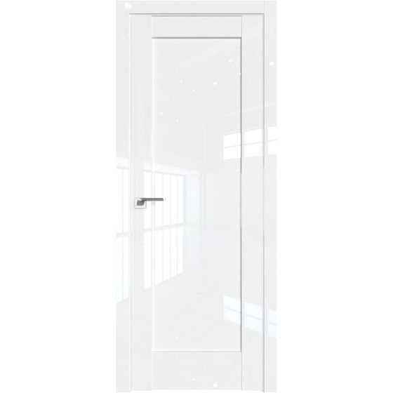 Межкомнатная дверь глянцевая Profil Doors 100L белый люкс глухая