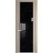 Межкомнатная дверь Profil Doors 1.7N дуб сонома стекло чёрный лак