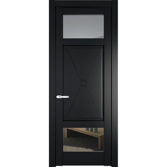 Межкомнатная дверь эмаль Profil Doors 1.3.2PM блэк остеклённая