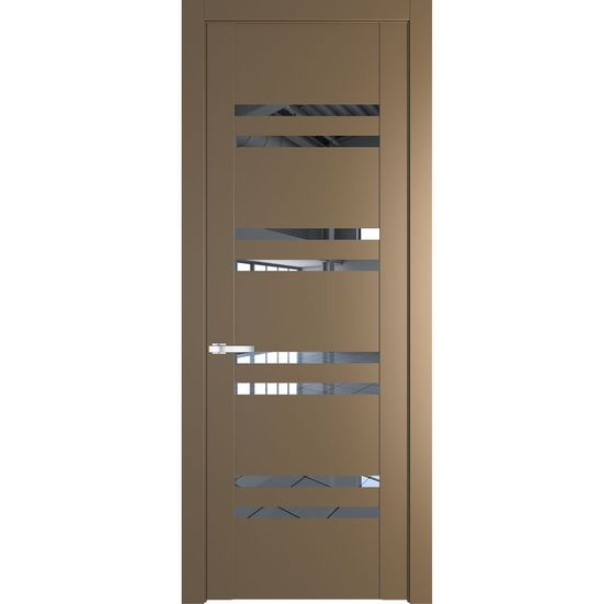 Межкомнатная дверь эмаль Profil Doors 1.6P перламутр золото стекло прозрачное
