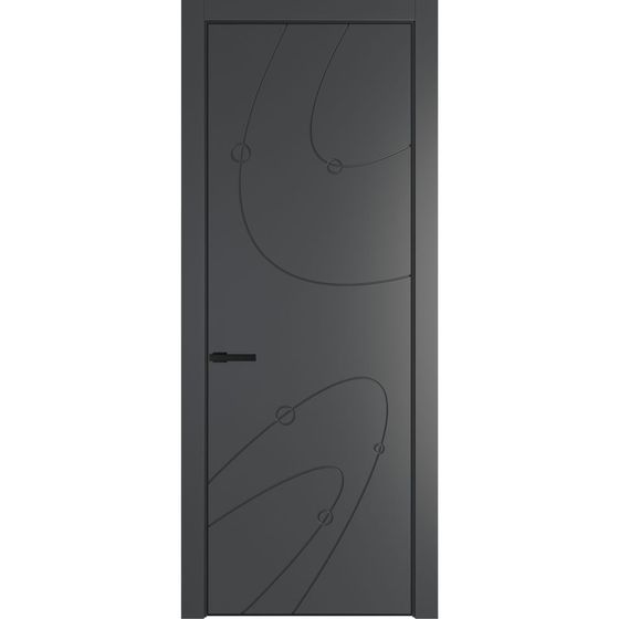 Фото межкомнатной двери эмаль Profil Doors 5PE графит глухая кромка чёрная