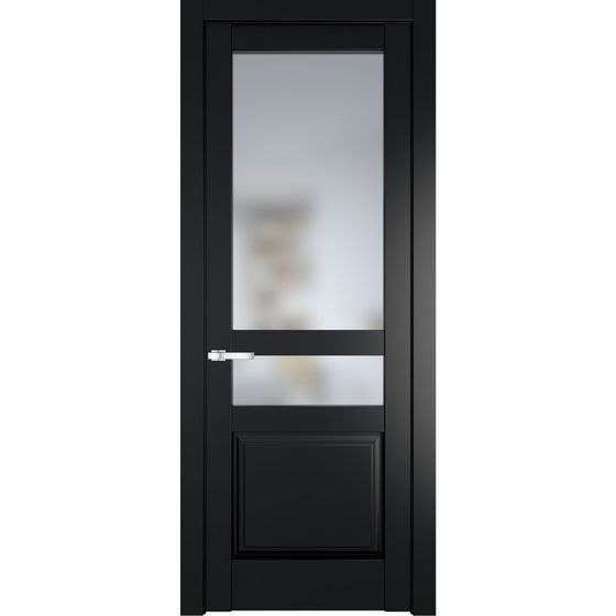 Межкомнатная дверь эмаль Profil Doors 4.5.4PD блэк остеклённая