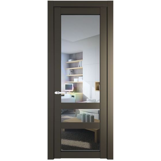 Межкомнатная дверь эмаль Profil Doors 2.5.2PD перламутр бронза стекло прозрачное